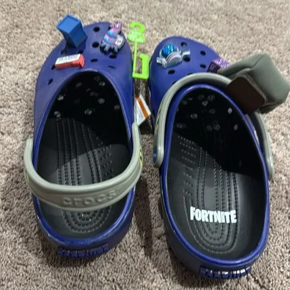 Fortnite crocs!!Men’s size 7. Women’s 9 One of a kind. NWT